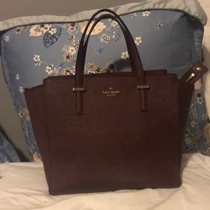 Kate spade satchel in oxblood burgundy